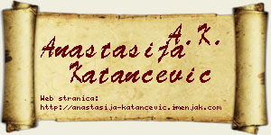 Anastasija Katančević vizit kartica